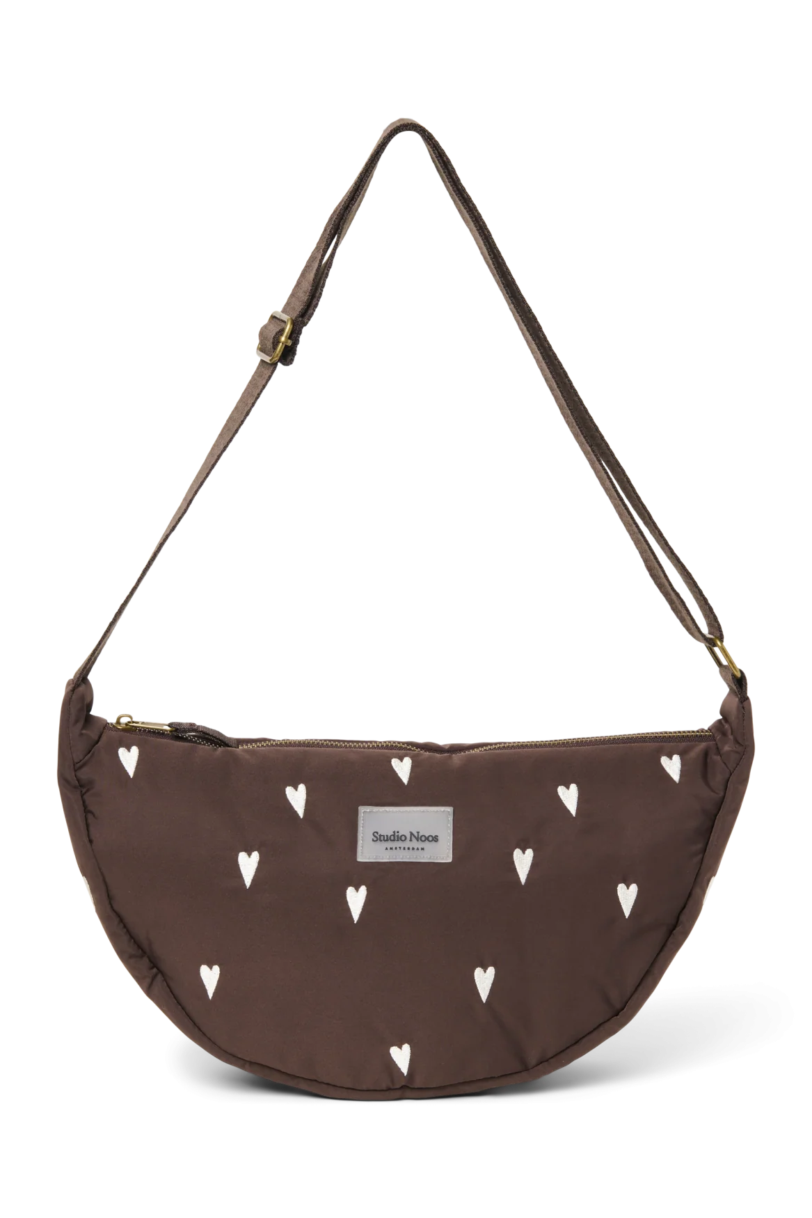 Studio Noos Gürteltasche für Erwachsene "Puffy" Brown Hearts
