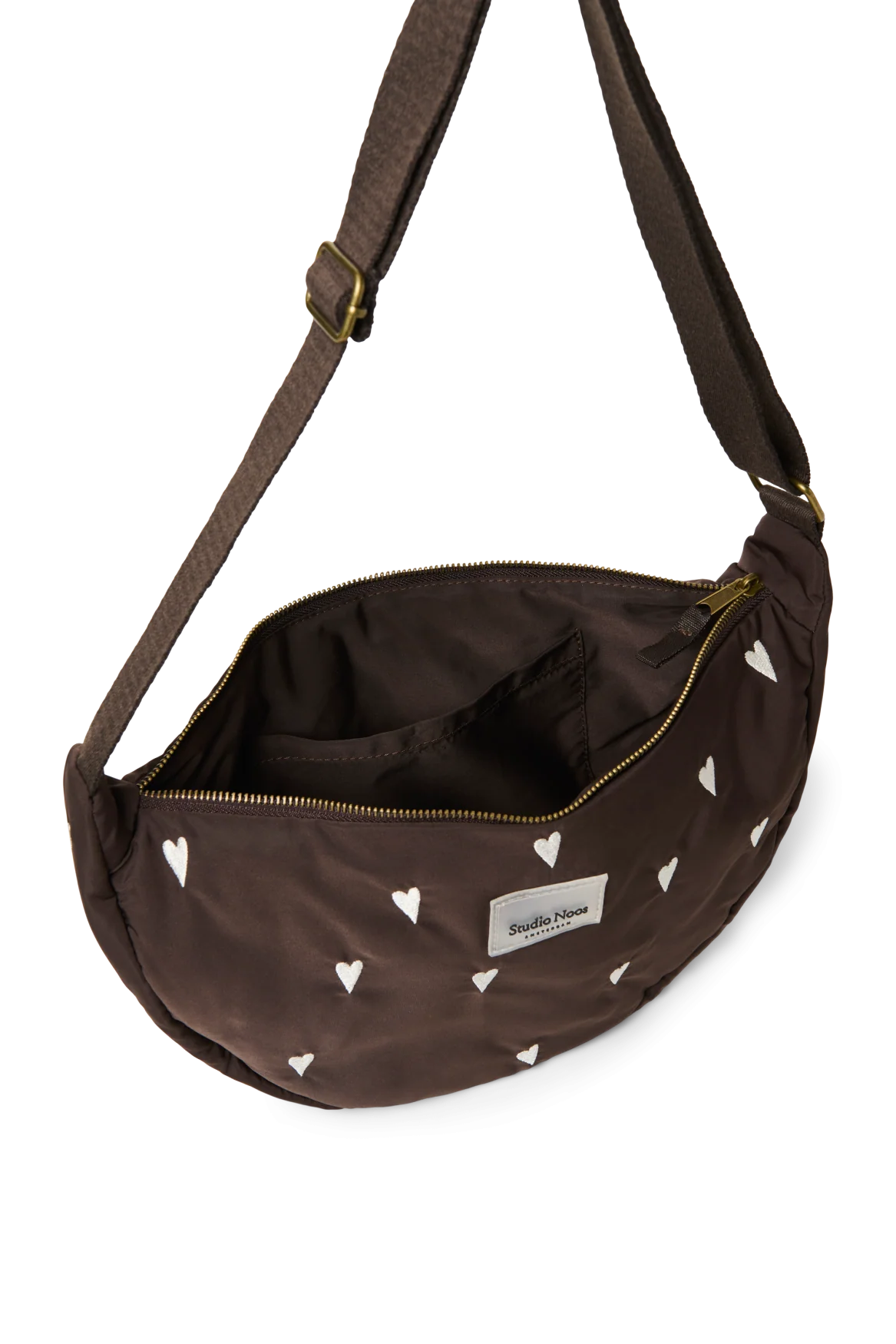 Studio Noos Gürteltasche für Erwachsene "Puffy" Brown Hearts - Image 4