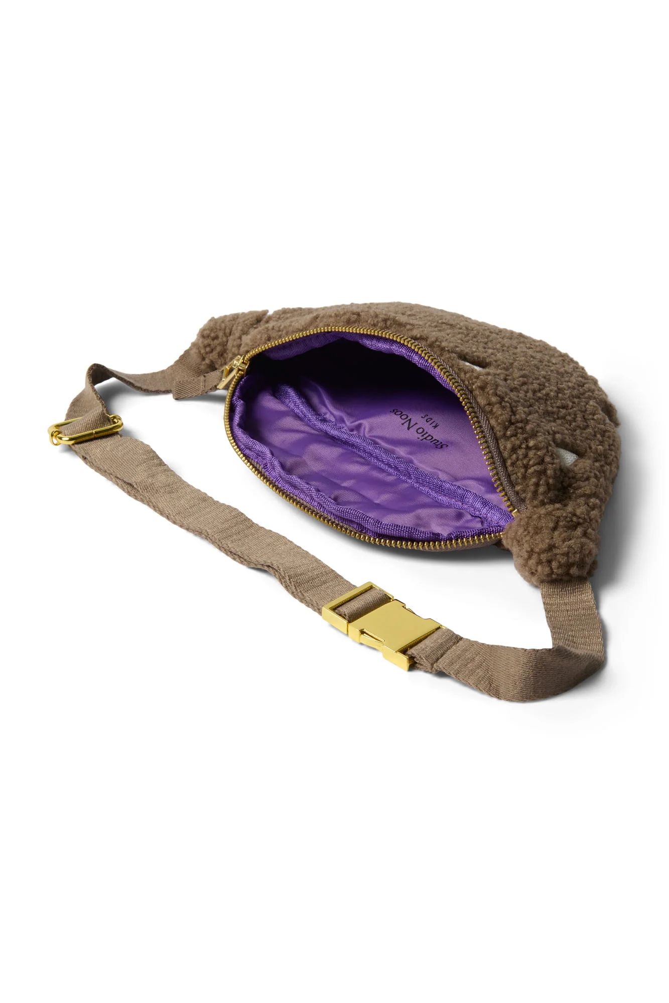 Studio Noos Gürteltasche Mini für Kinder "Teddy" Brown Hearts - Image 2