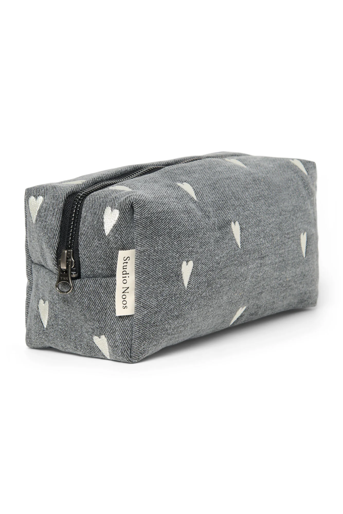 Studio Noos Necessaire Denim "Pouch" Grey Hearts - Image 2