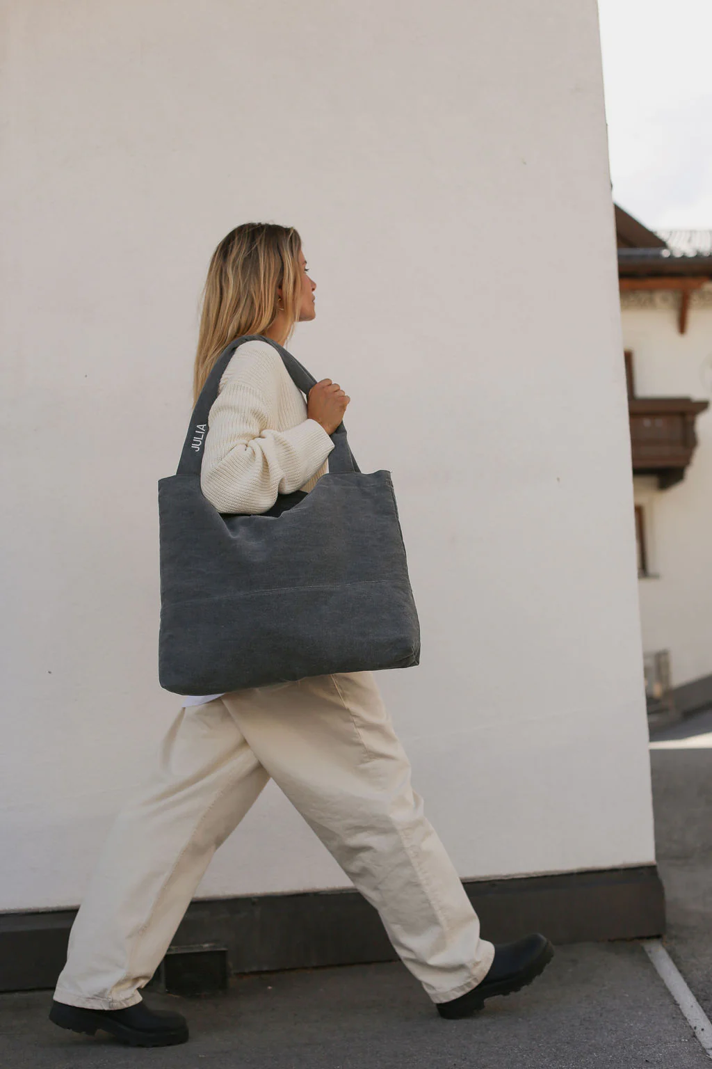 Studio Noos Wickeltasche "Denim" | Grey - Image 2