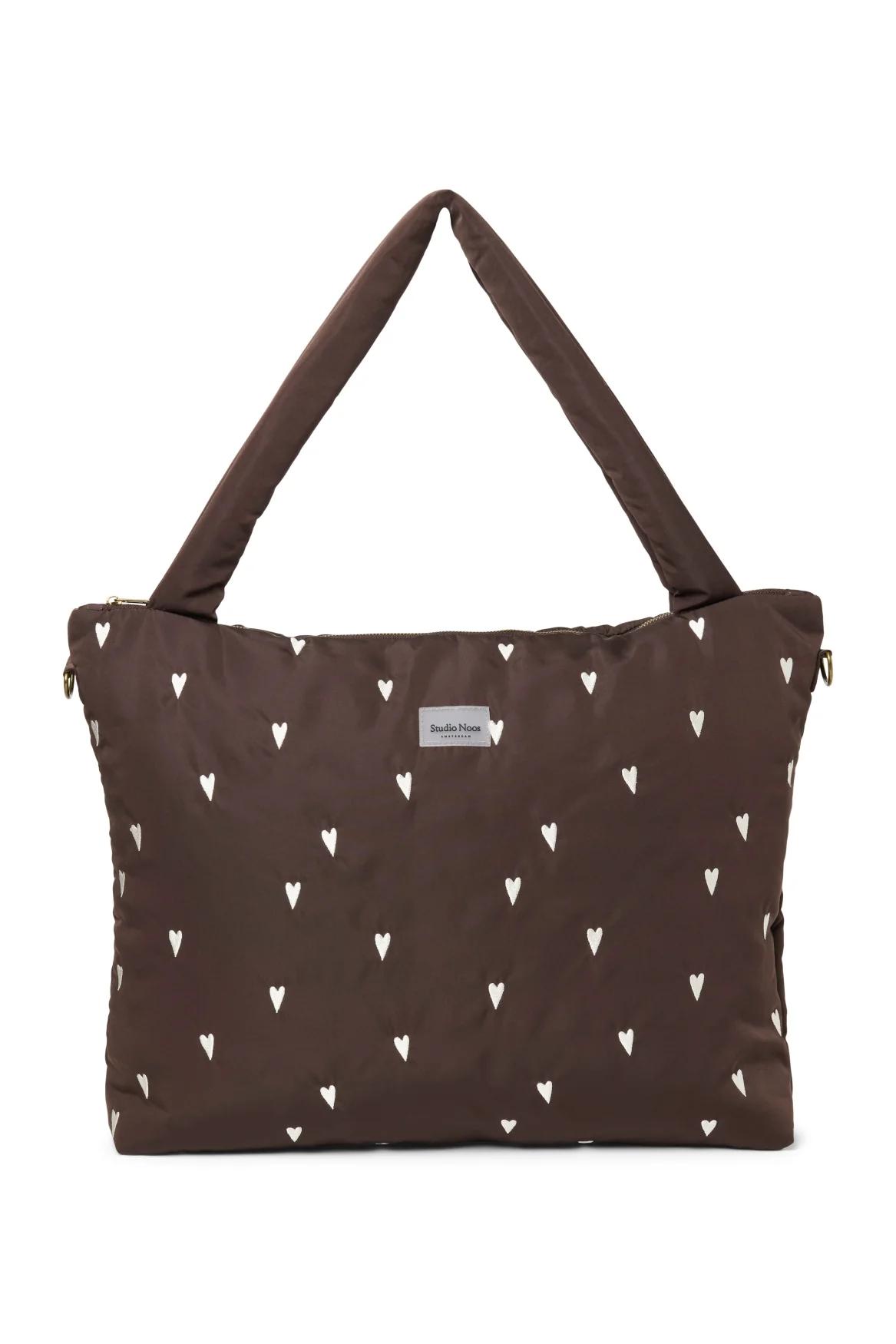 Studio Noos Wickeltasche "Puffy" | Brown Hearts