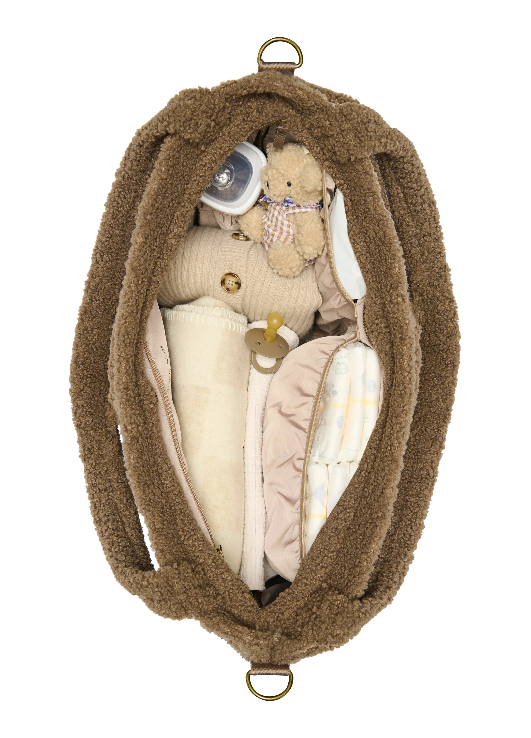 Studio Noos Wickeltasche "Teddy" | Braun Hearts - Image 6
