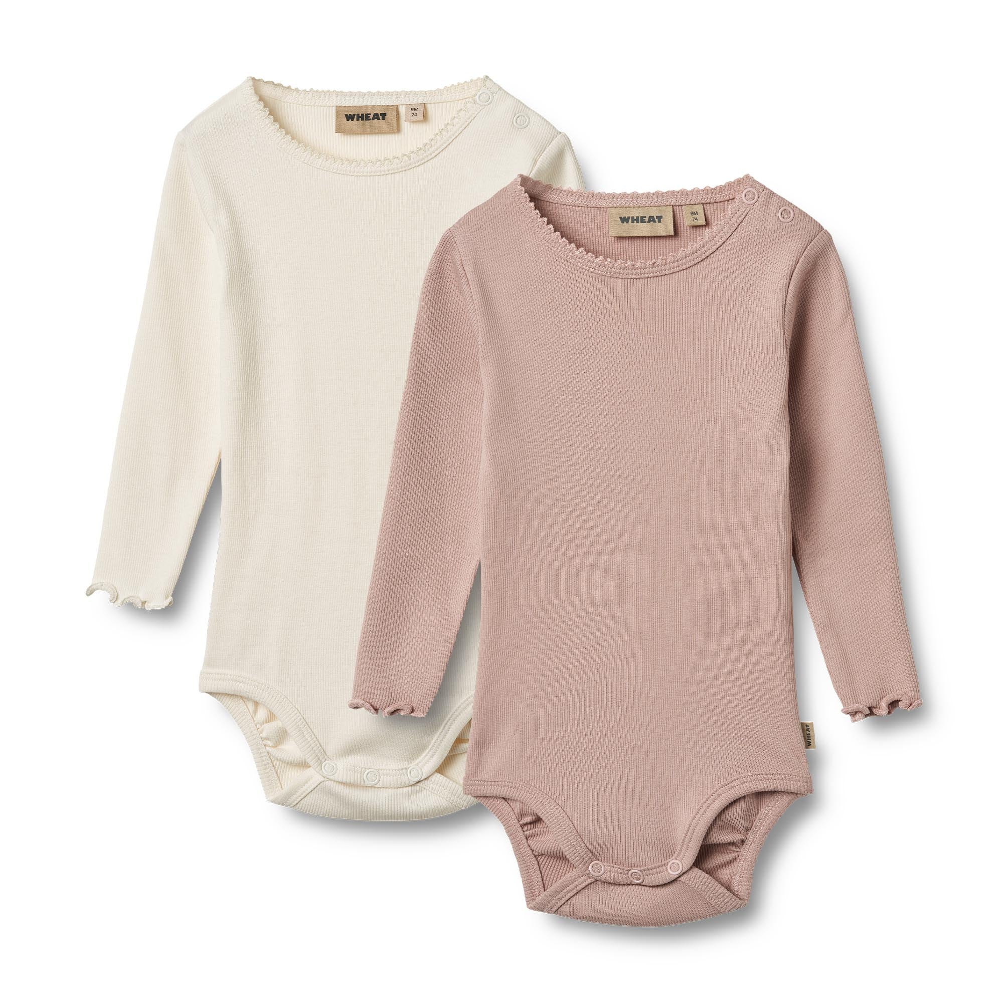 Wheat Body Rib "Regitze" Rose Powder 2 Stück