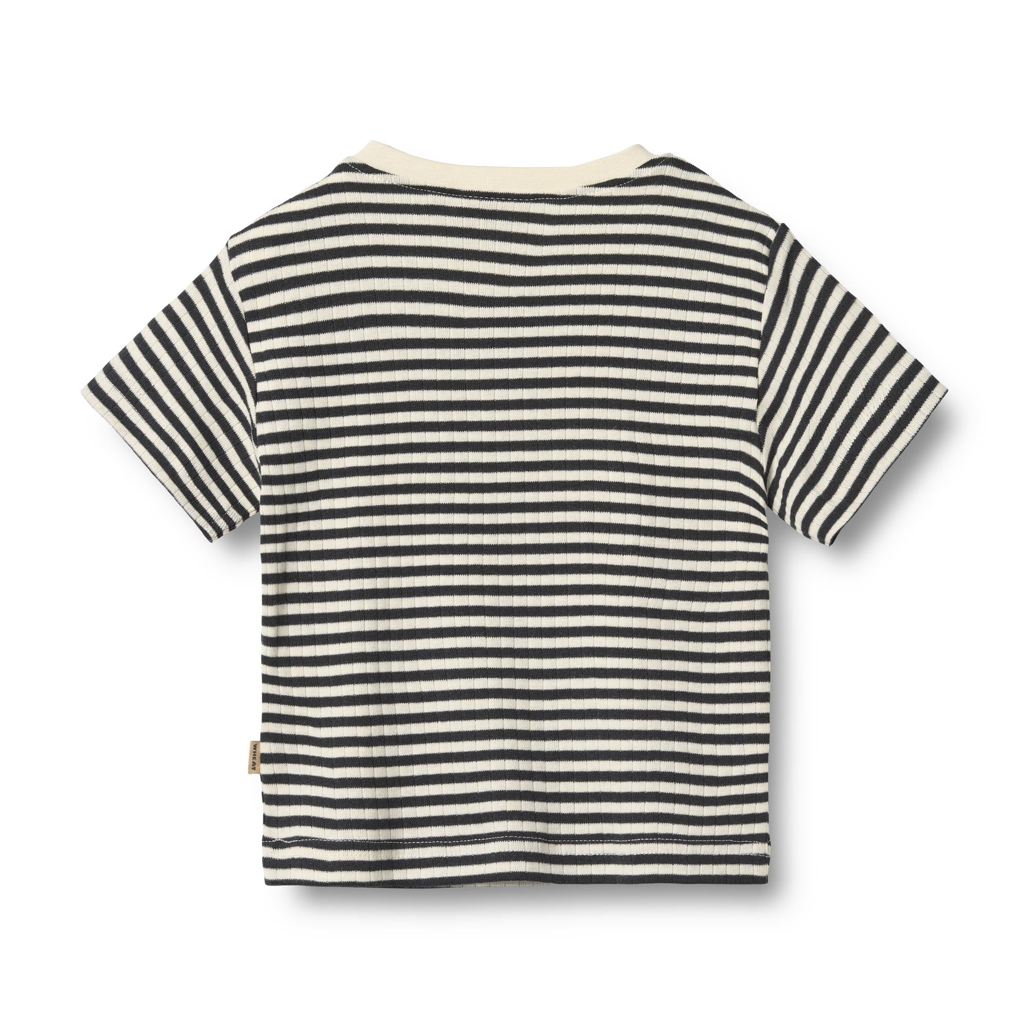 Wheat 2 Rib T-Shirt "Fabian" Navy Stripe - Image 6