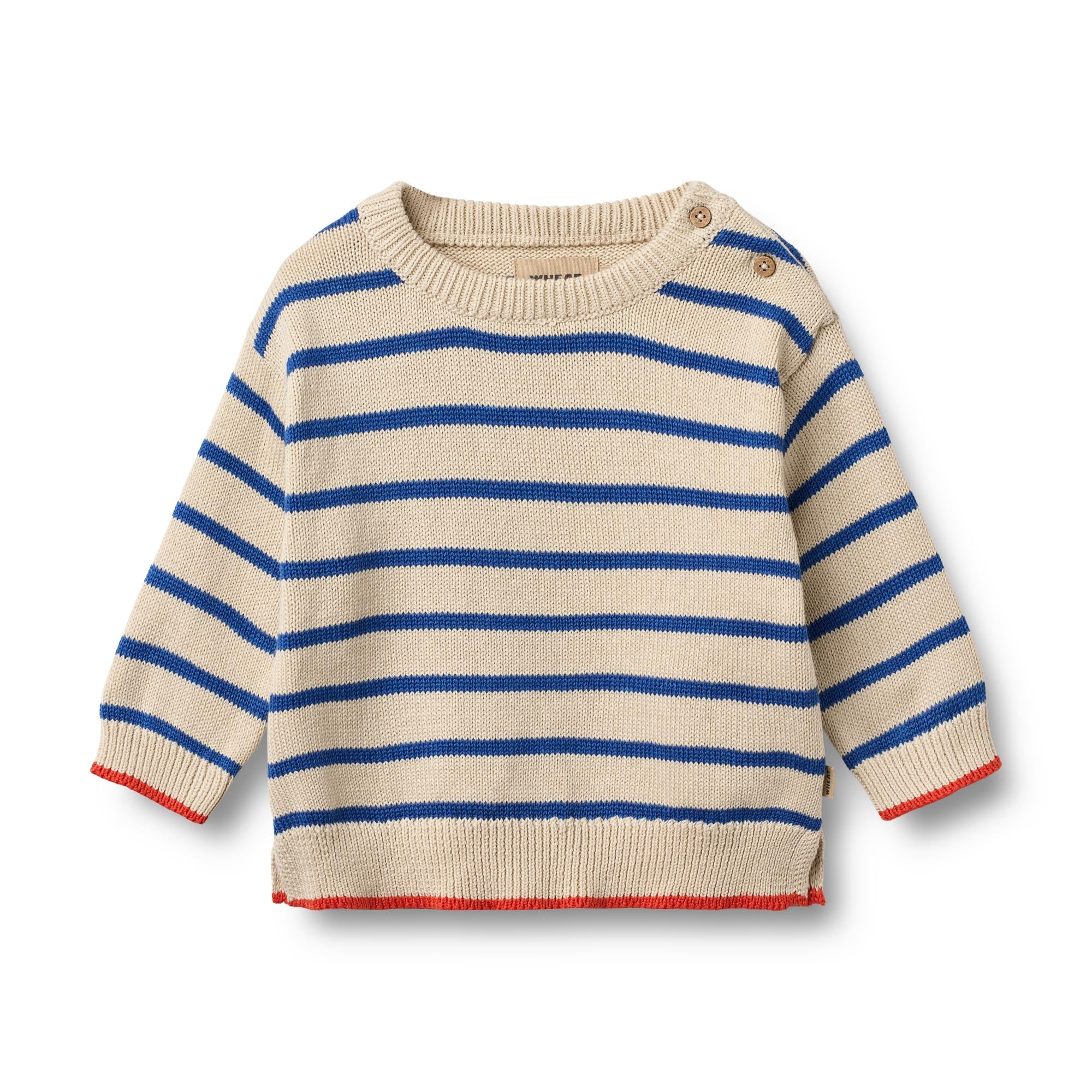 Wheat Strickpullover "Morgan" | True Blue Stripe