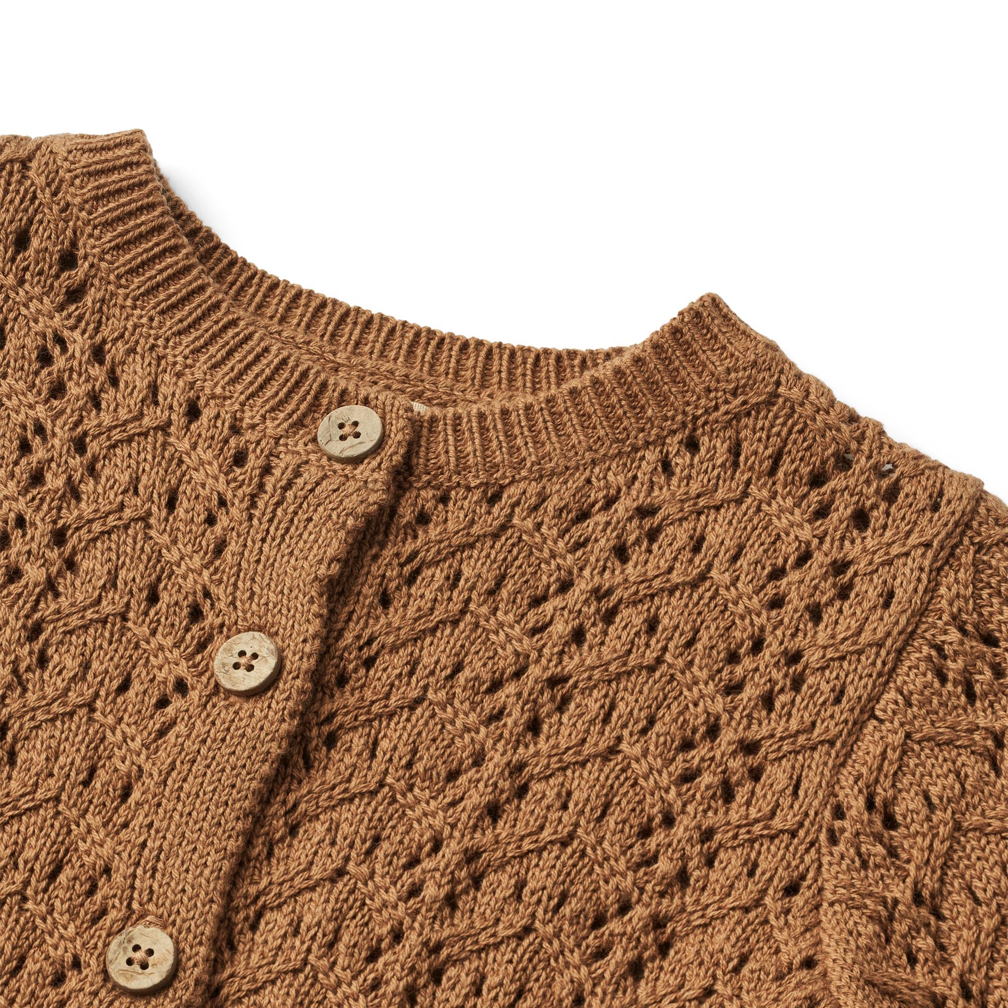 Wheat Strick-Cardigan "Celia" Caramel - Image 3