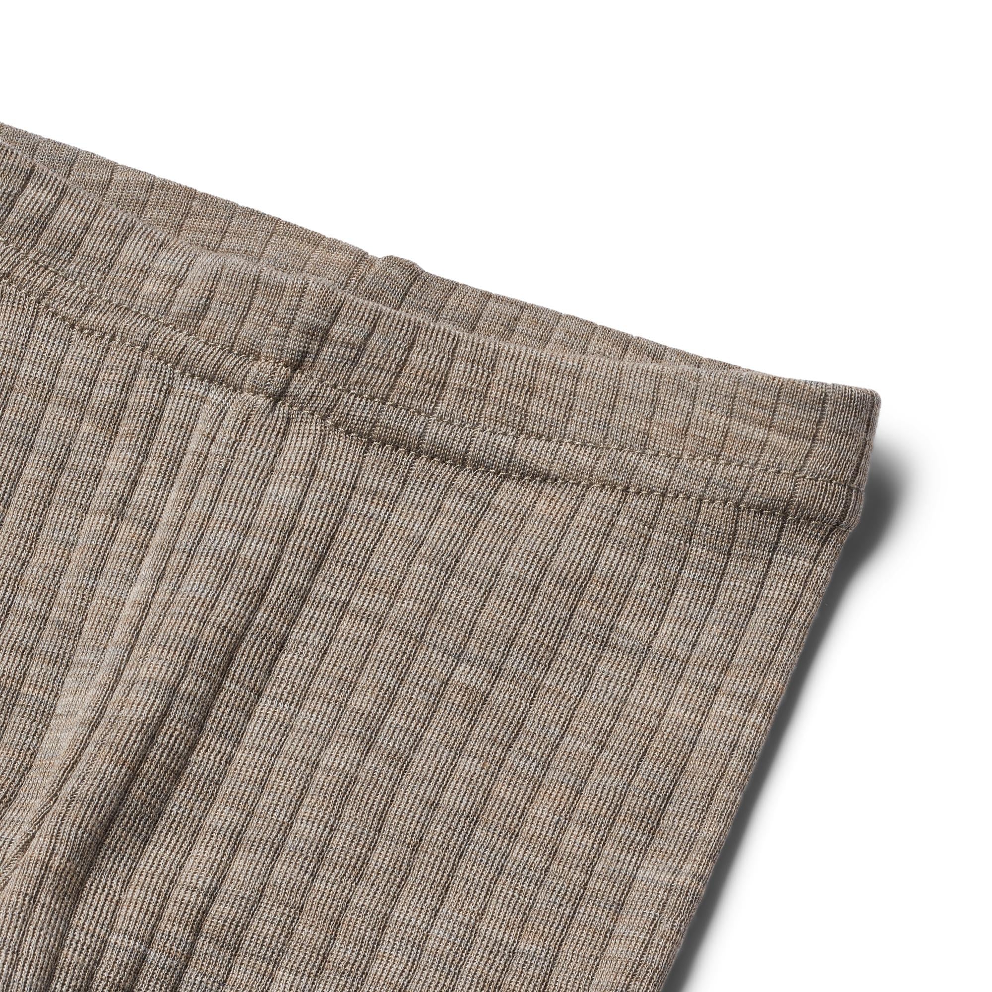 Wheat Baby Leggings Wolle/Seide "Agi" | Khaki Melange - Image 3