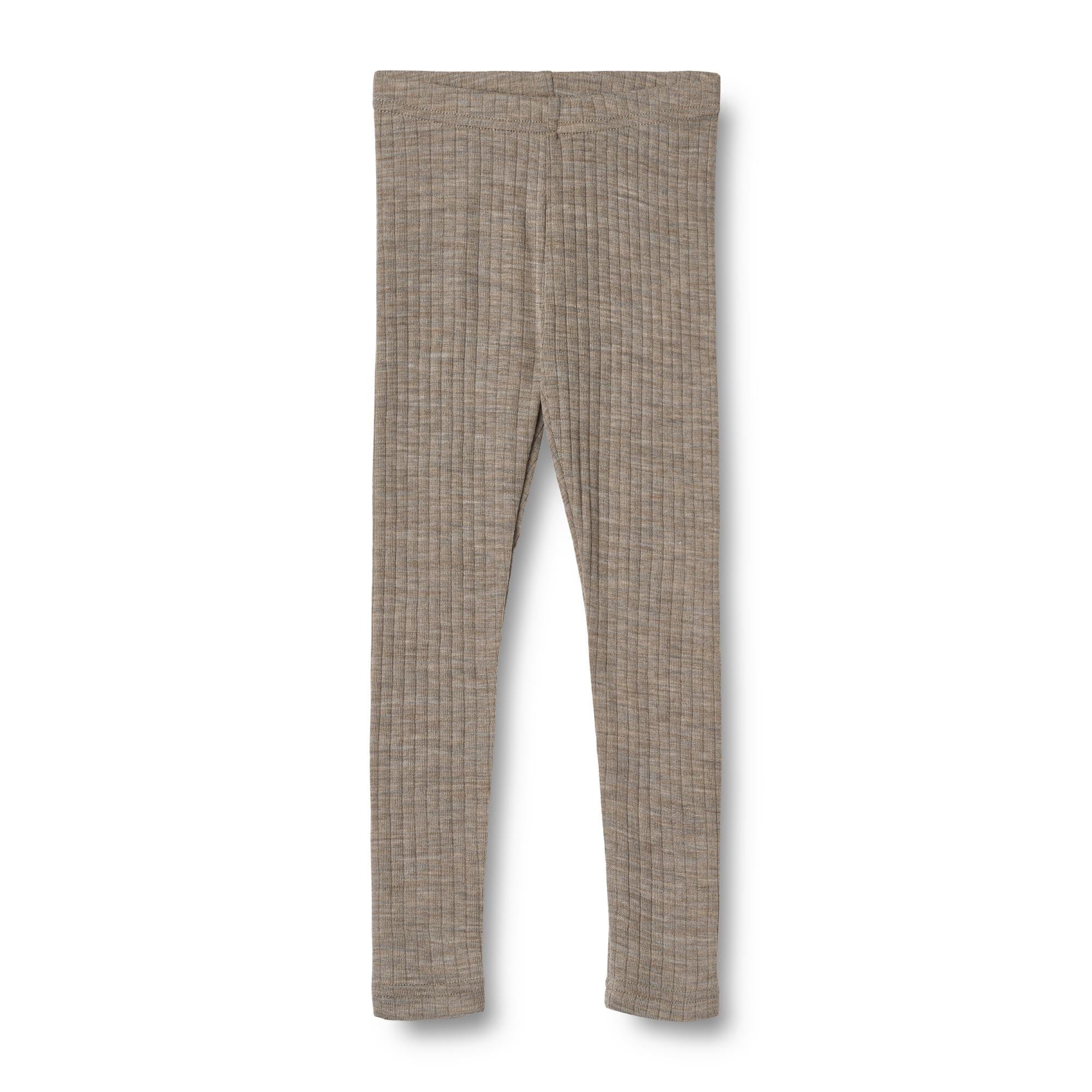 Wheat Wool Junior Leggings "Agi" | Khaki Melange
